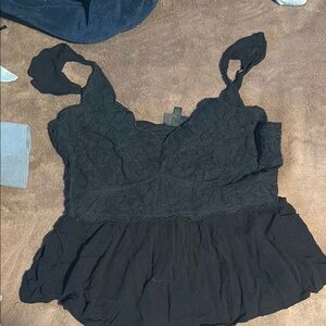 Elegant Black Lace Top